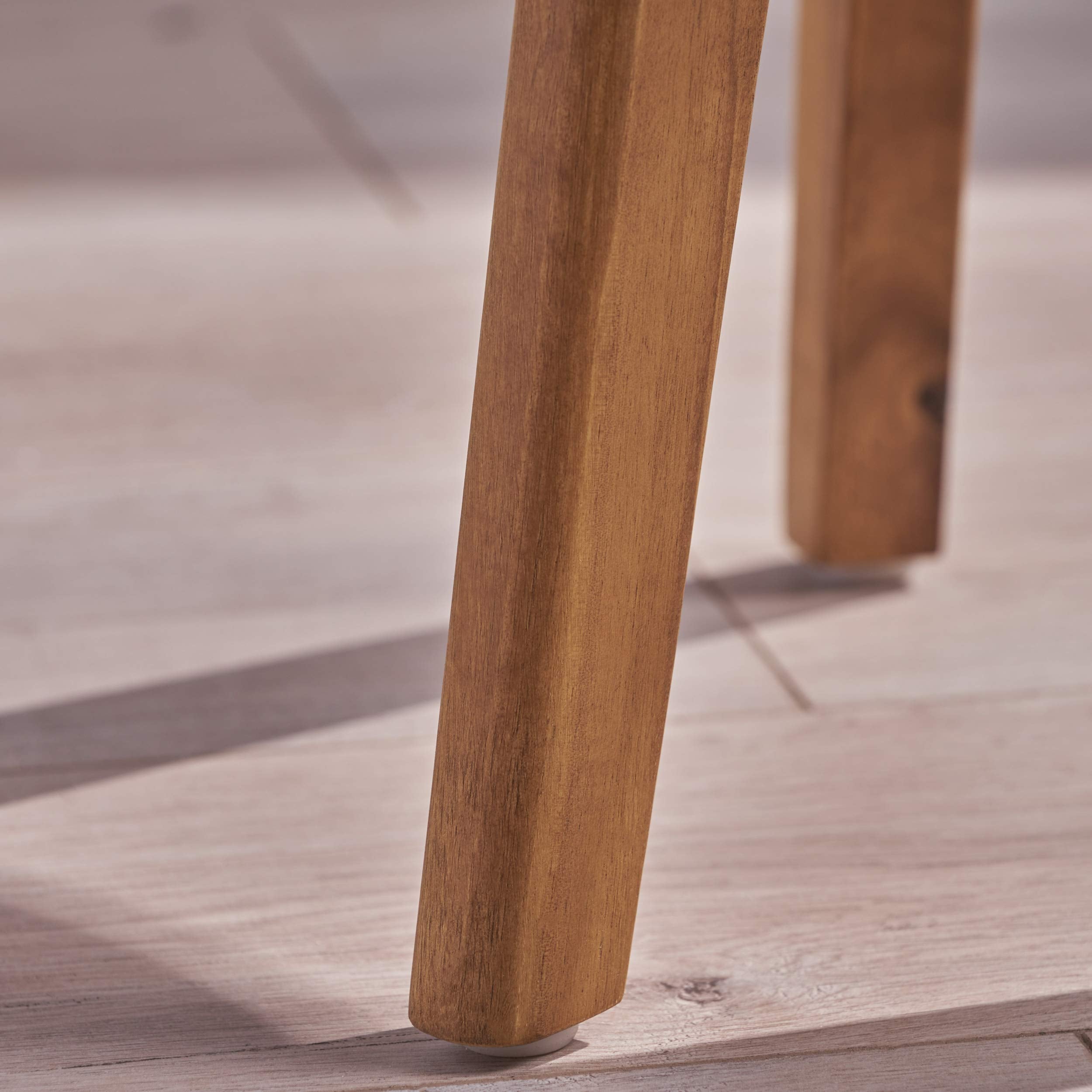 Acacia Wood Round Outdoor Side Table