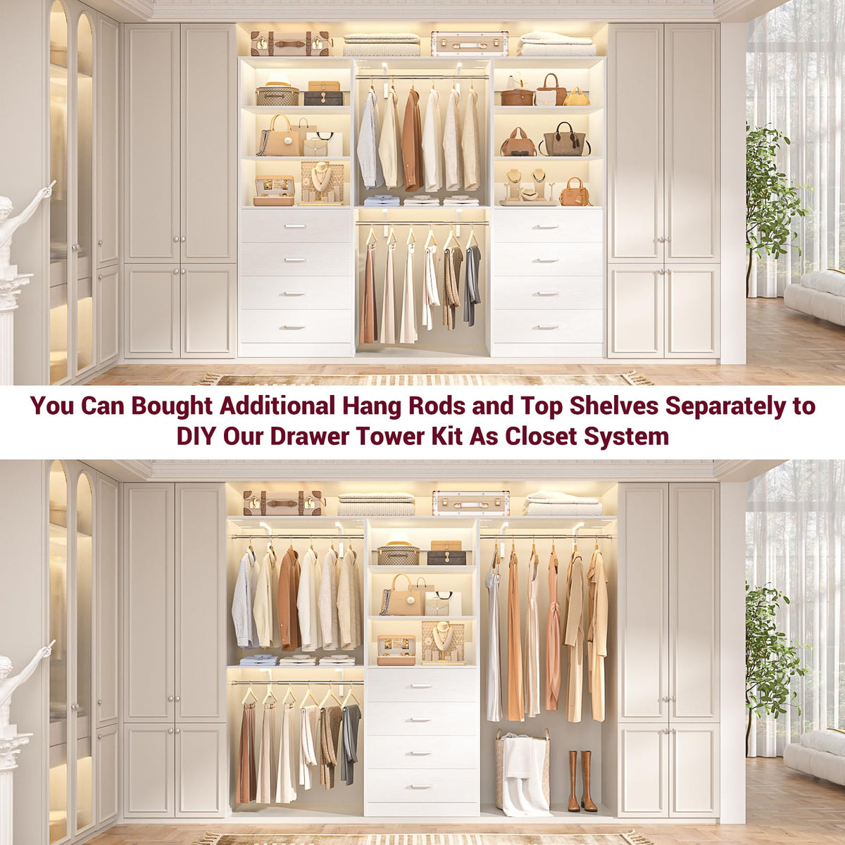 Closet Organizer with 4 Drawers
