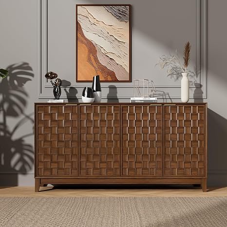 59" Fluted Sideboard Buffet Cabinet