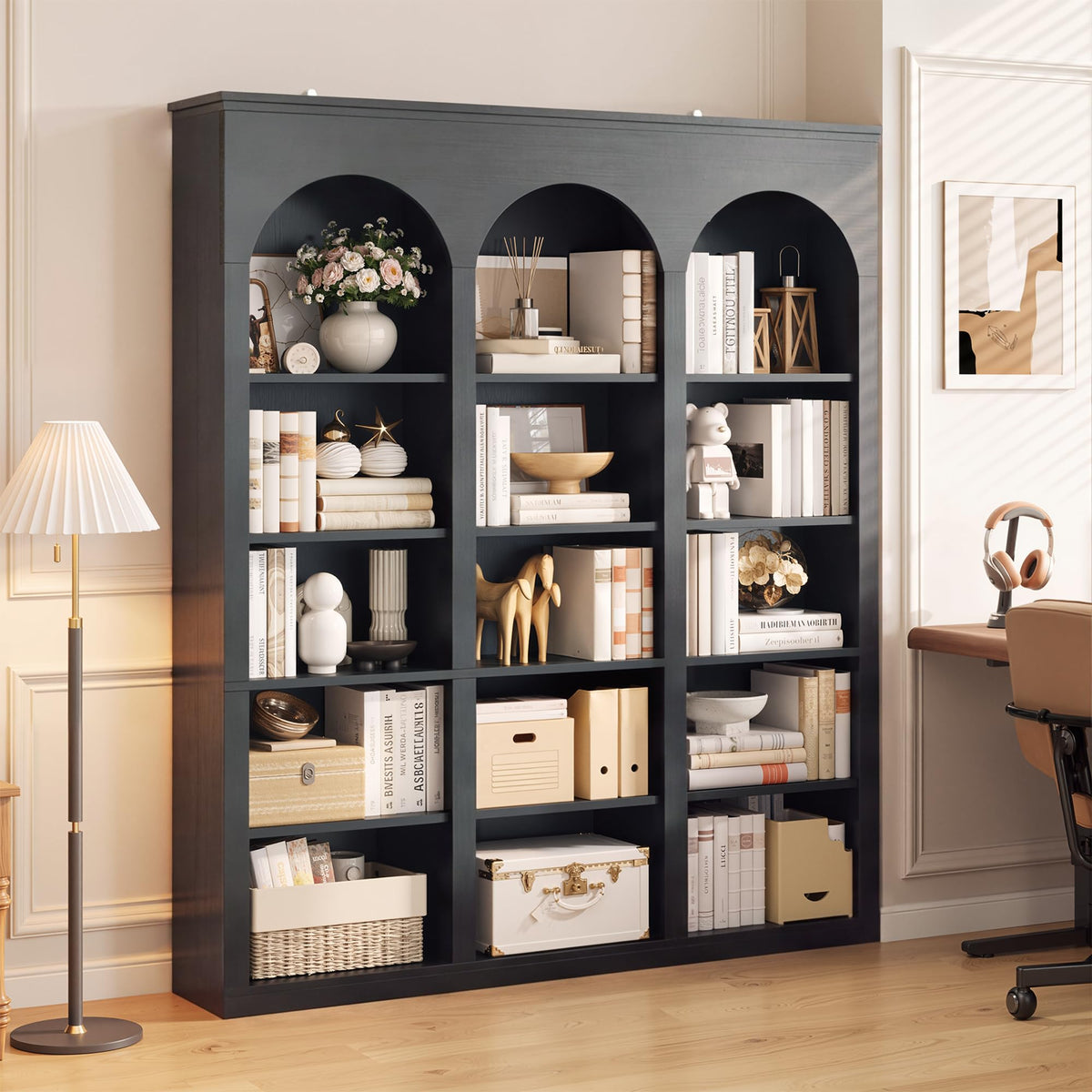 Triple Arched 5-Tier Bookcase
