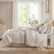 Shabby Chic 5-Piece Comforter Set with Ruching & Lace Trim