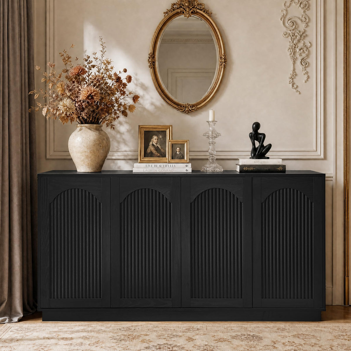 Fluted Sideboard Cabinet