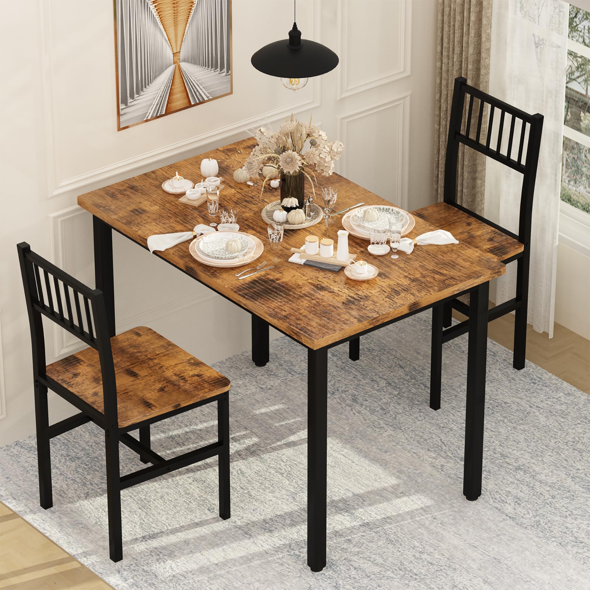 3-Piece Dining Table Set for 2
