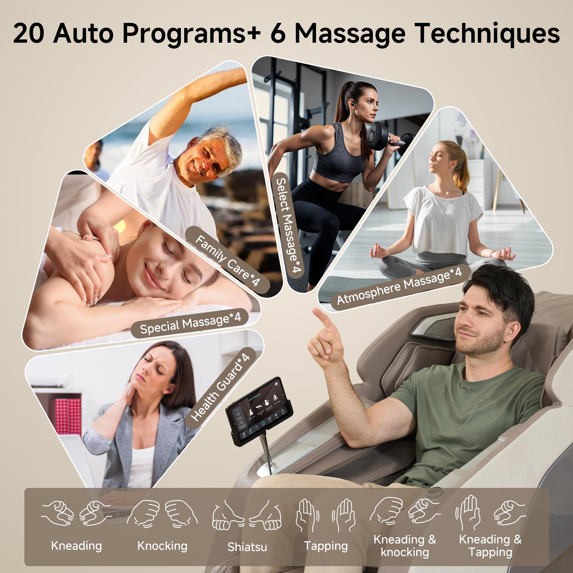 4D Massage Chair Full Body Zero Gravity Recliner