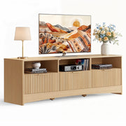 Oak Fluted TV Stand with Drawers