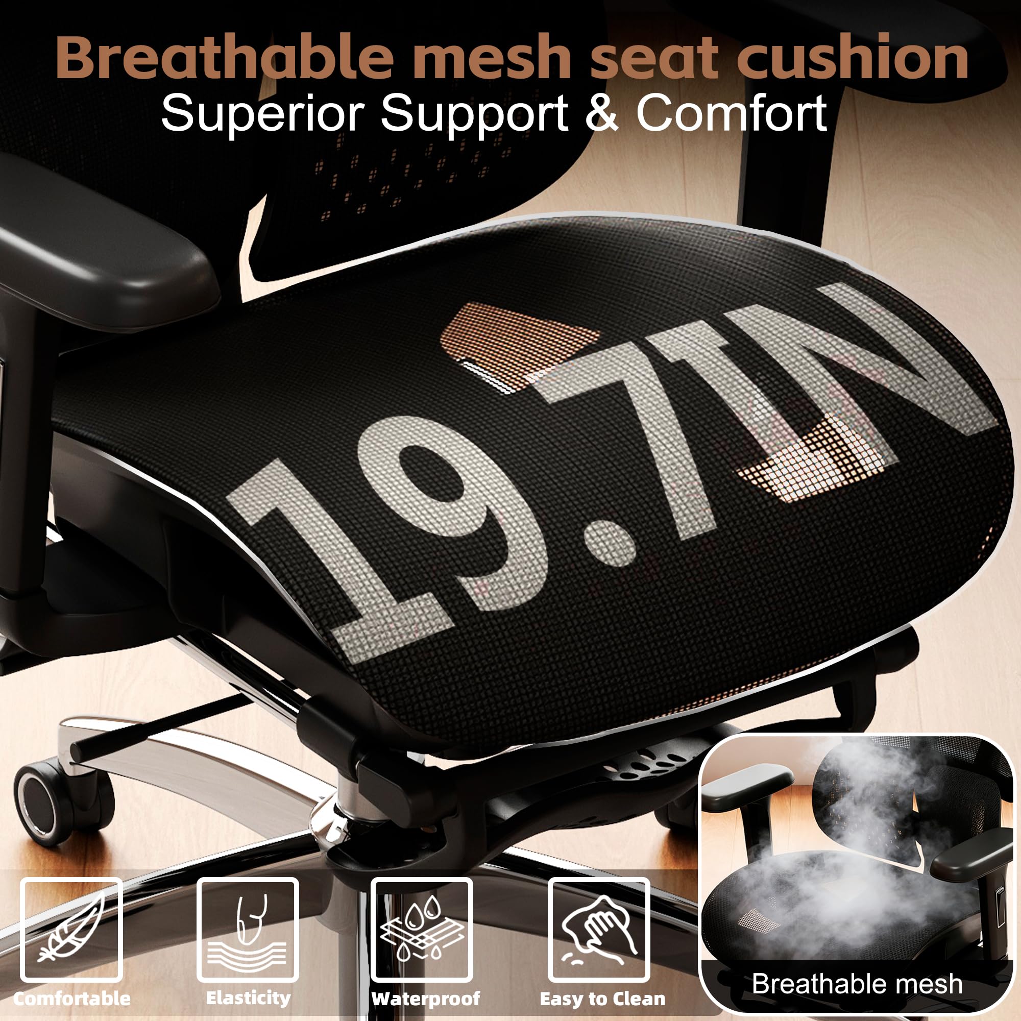 Ergonomic Office Chair with Footrest