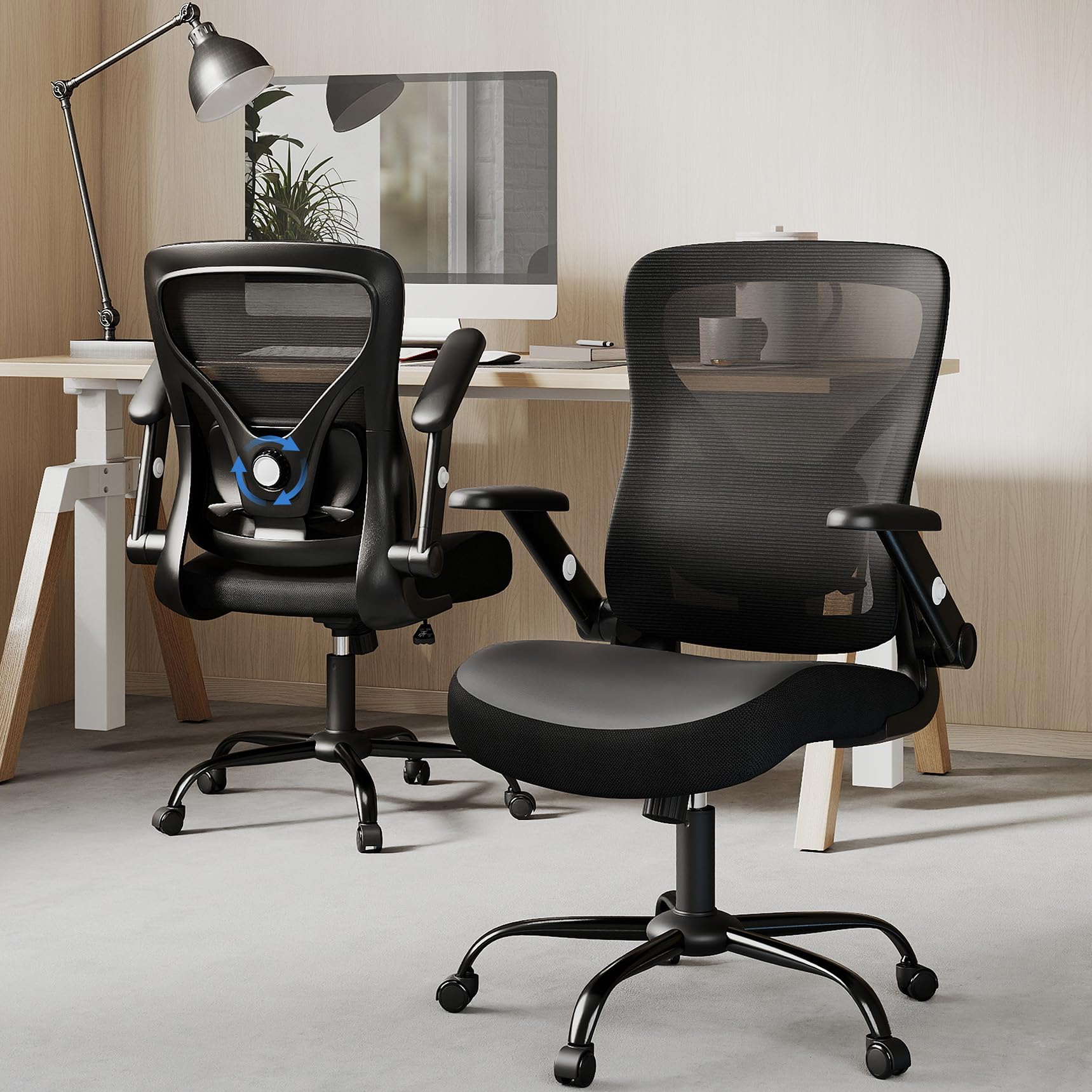 Ergonomic Office Chair with Lumbar Support & Mesh Back
