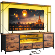 TV Stand with Drawers and LED Lights