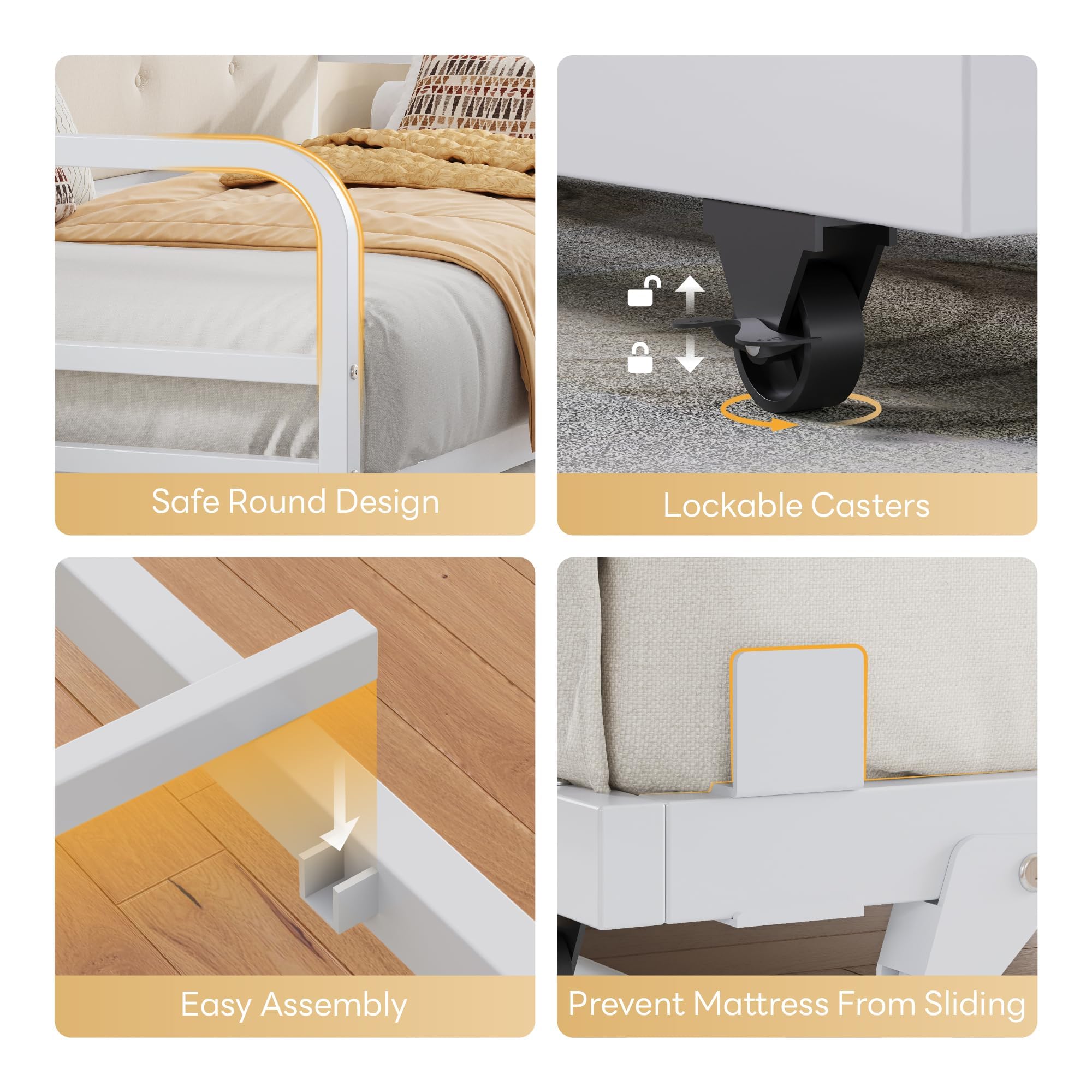 Twin Daybed with Trundle & Charging Station