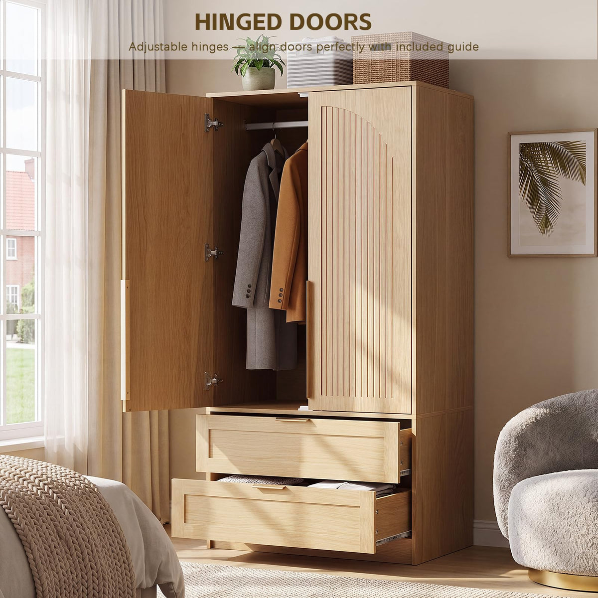 2-Door Armoire with Drawers