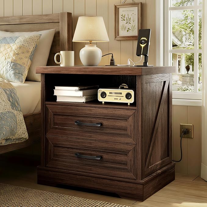 Farmhouse Charging Nightstand
