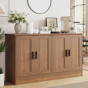 53" Rustic Brown Buffet Cabinet with 4-Door Storage