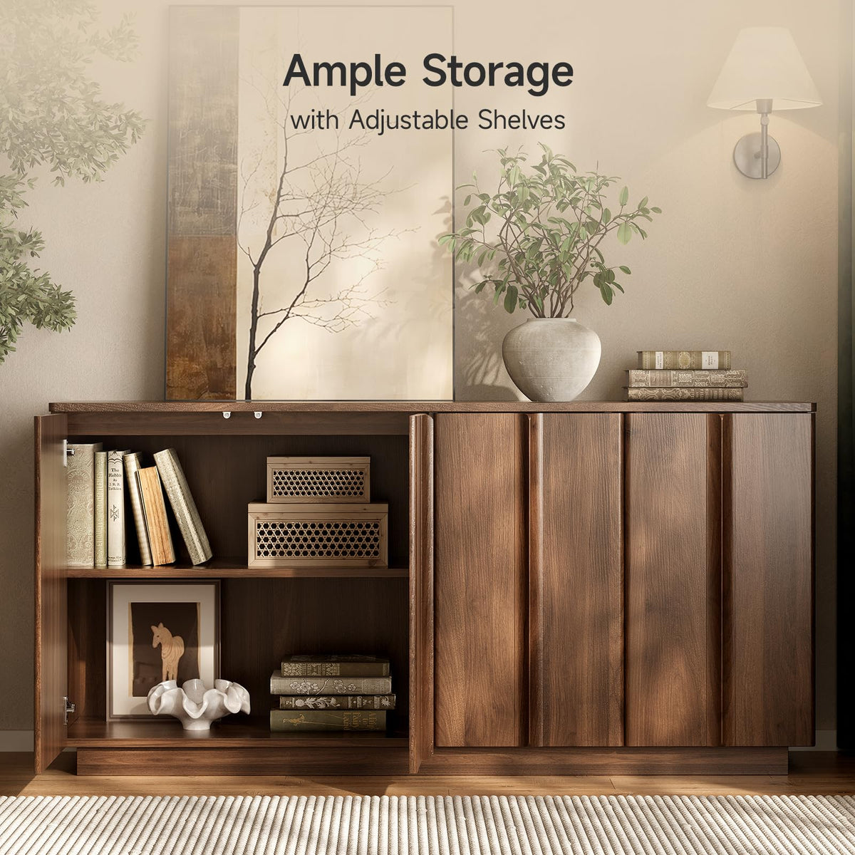 Fluted Walnut Sideboard