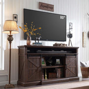 Farmhouse TV Stand with Sliding Barn Doors