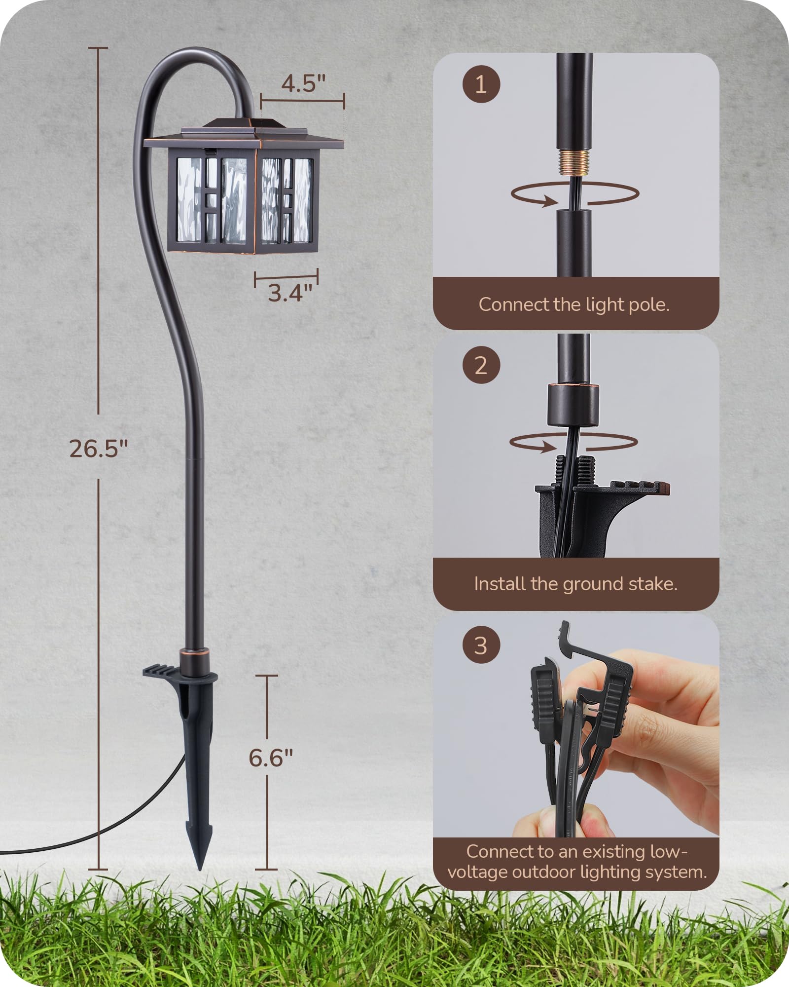 Low Voltage Outdoor Pathway Lights – Oil-Rubbed Bronze