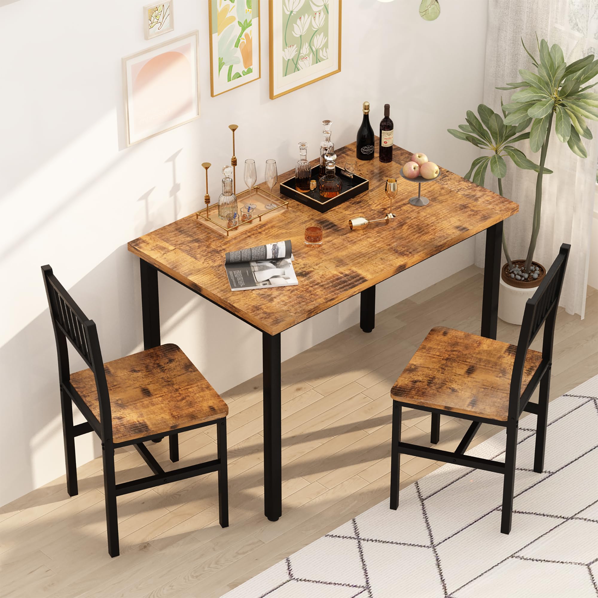 3-Piece Dining Table Set for 2