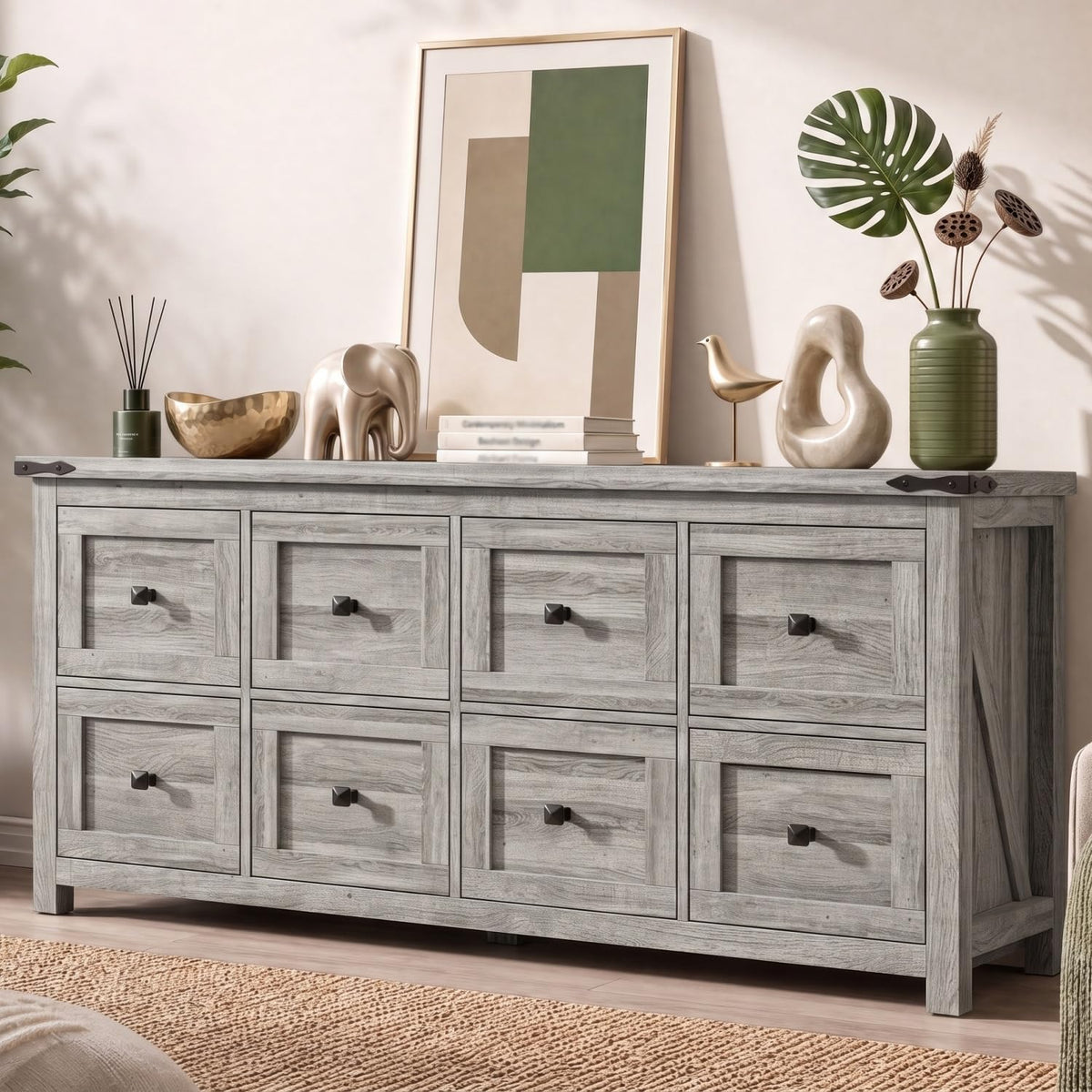 Farmhouse 8-Drawer Dresser