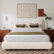 Full Boucle Bed Frame