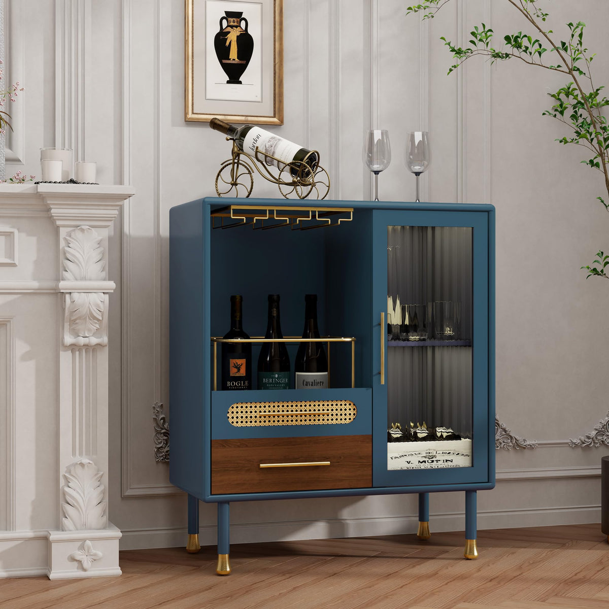 Coffee Bar Cabinet with Wine Storage