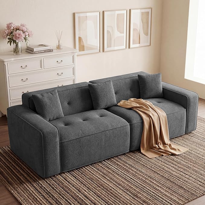 100" Cloud Boneless Loveseat – 2-Seater Foam Sofa