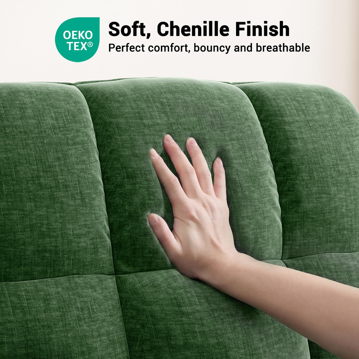 Green Chenille Power Recliner