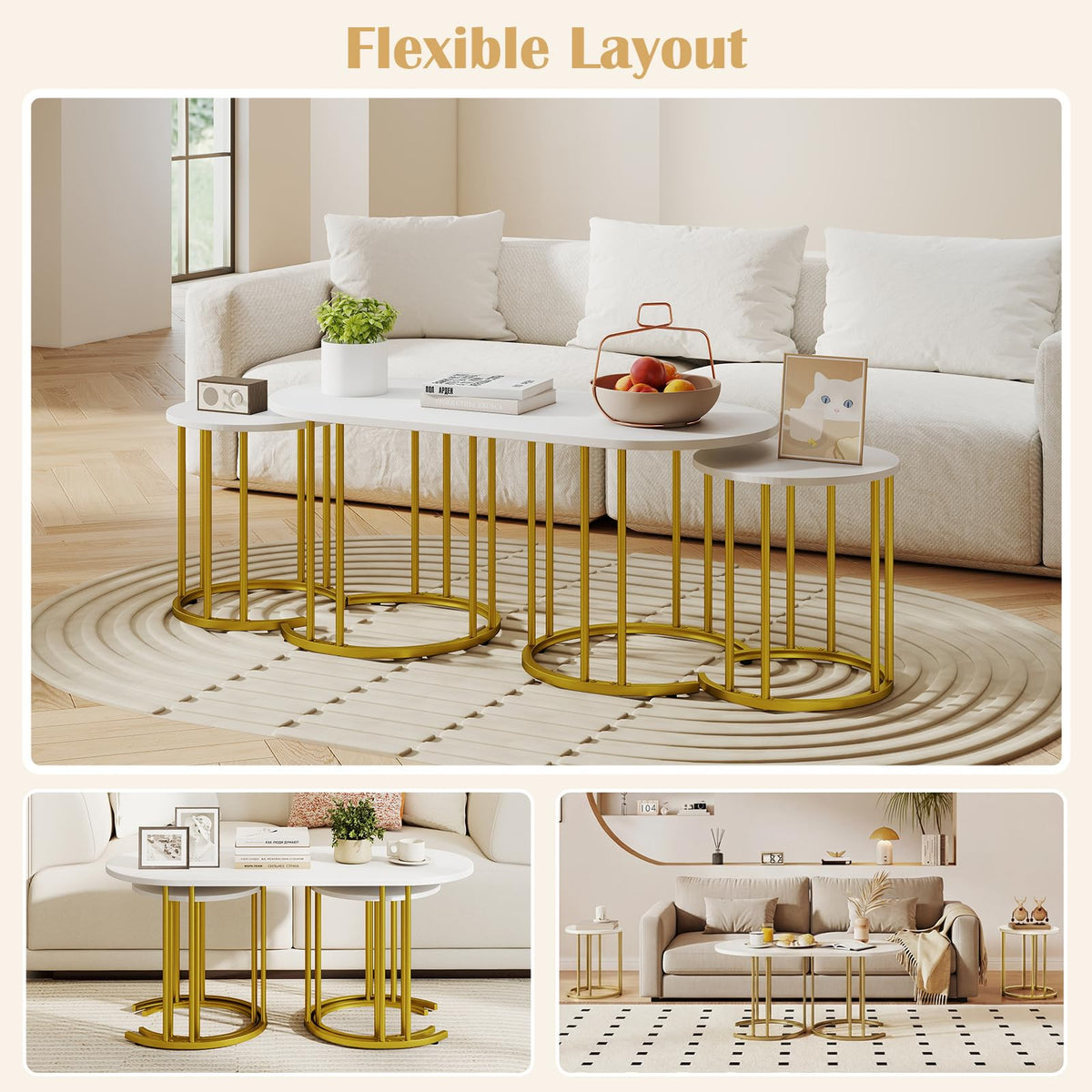 Nesting Coffee Table Set of 3
