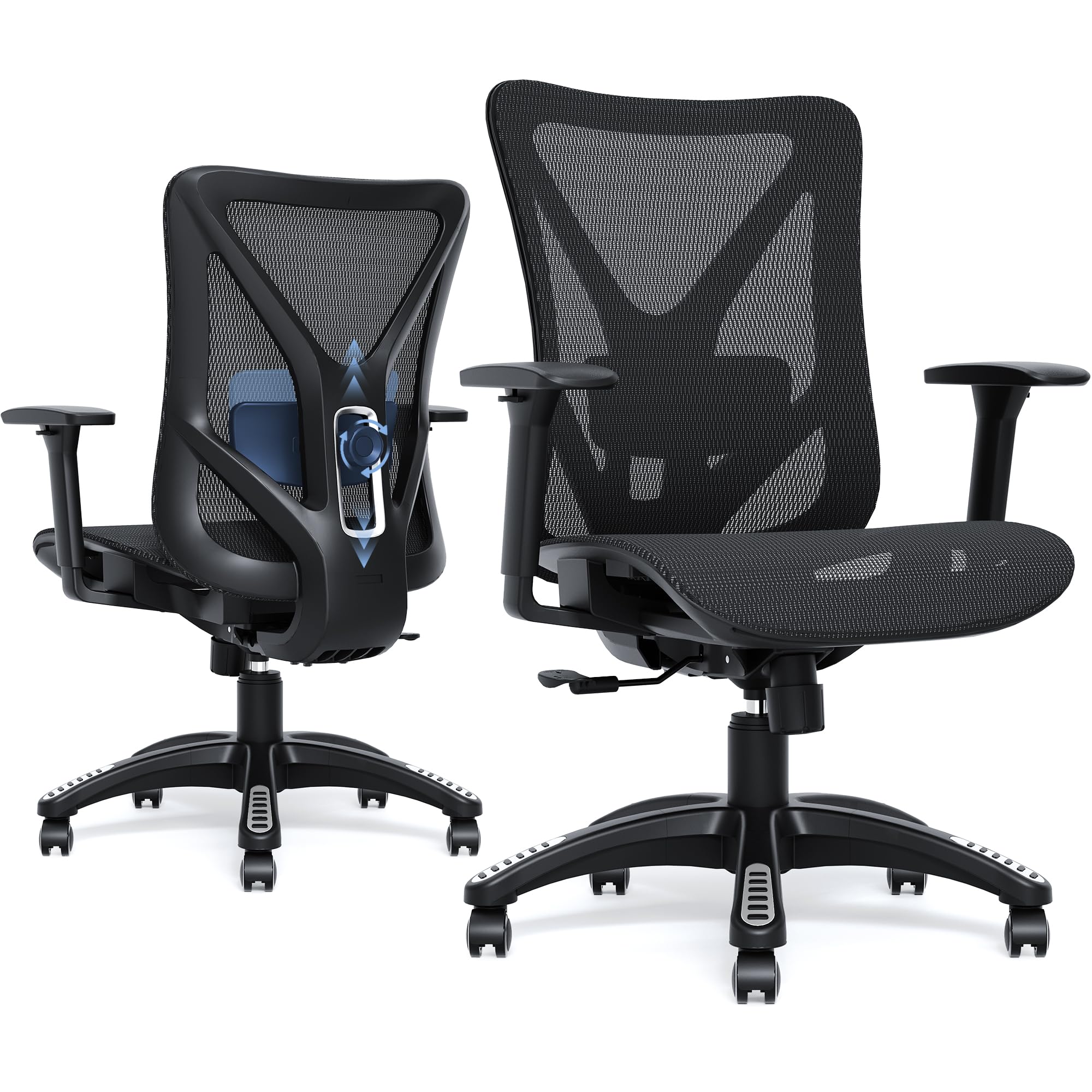 Ergonomic Mesh Office Chair with Lumbar Support & 3D Armrests