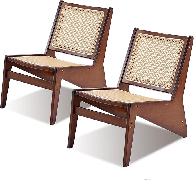 Mid-Century Rattan Accent Chair
