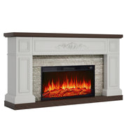 60" Electric Fireplace Mantel TV Stand