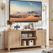 Joaxswe Farmhouse 55" Natural Oak Tv Stand, Tv Consoles for Living Room