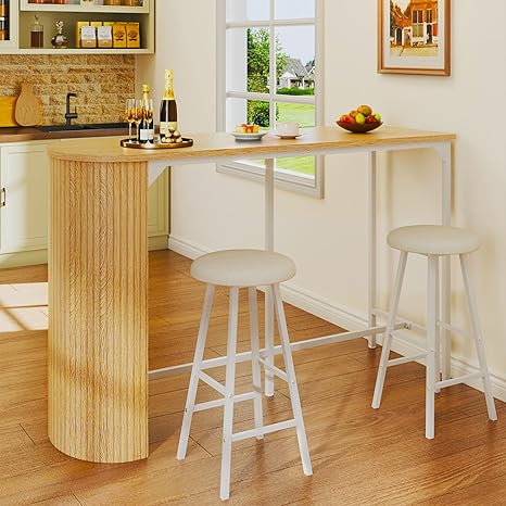 3-Piece Counter Height Bar Table Set with 2 Stools