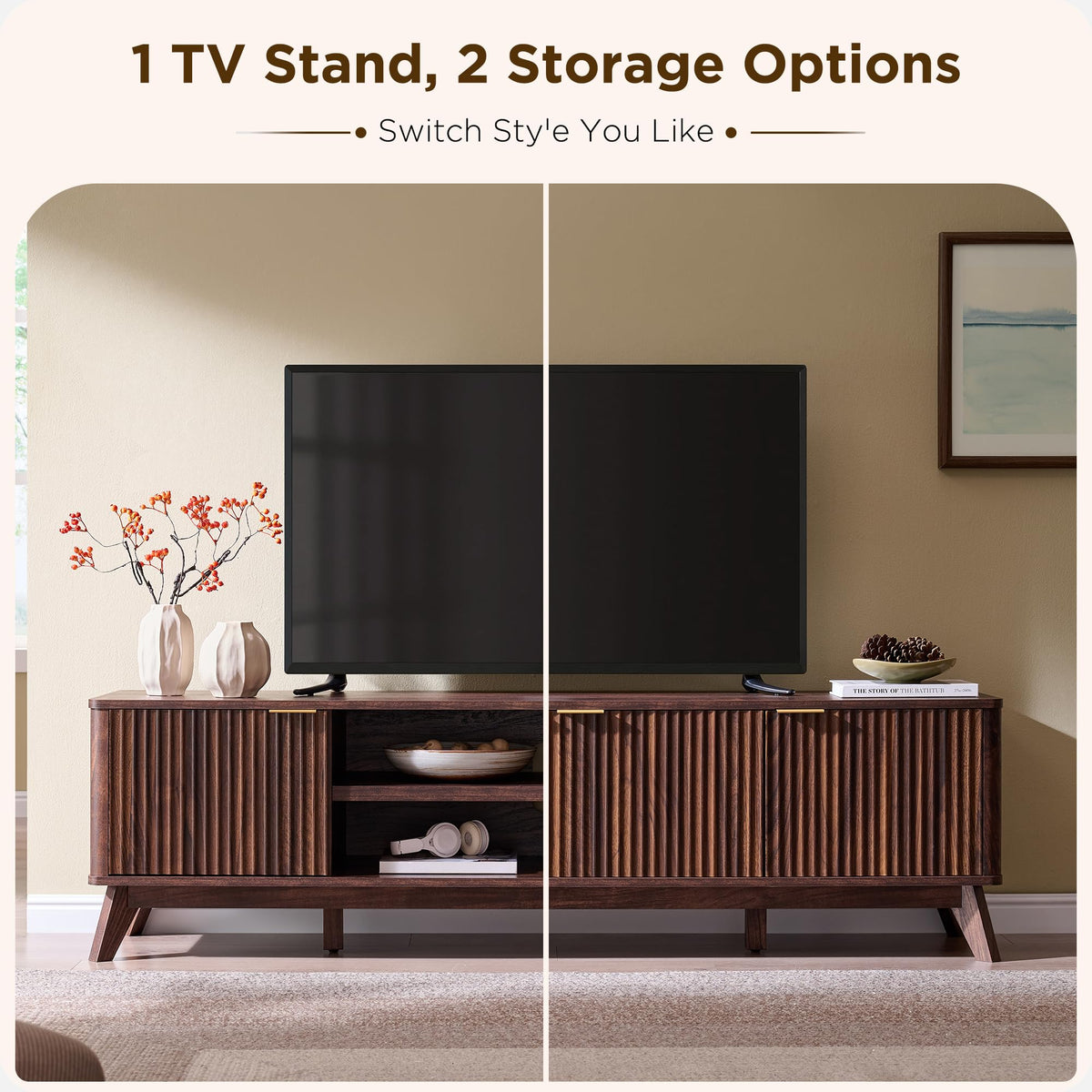 Fluted TV Stand