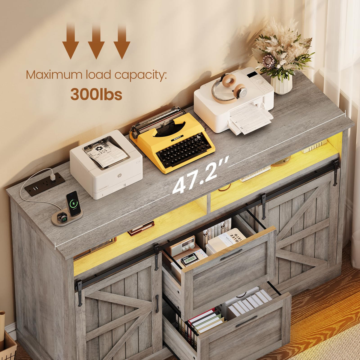 Farmhouse 2-Drawer File Cabinet