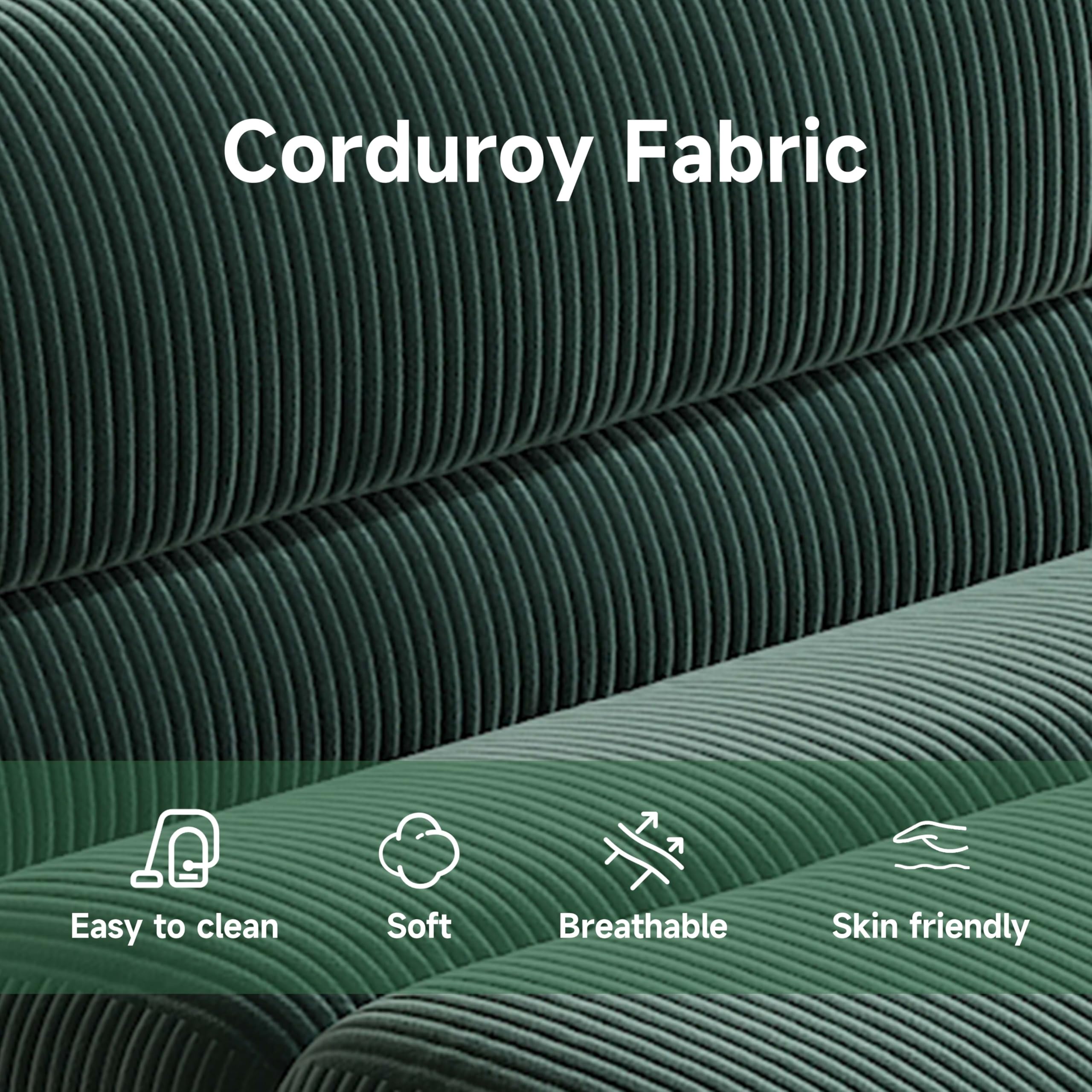 Bean Bag Chair with Ottoman – Corduroy Memory Foam