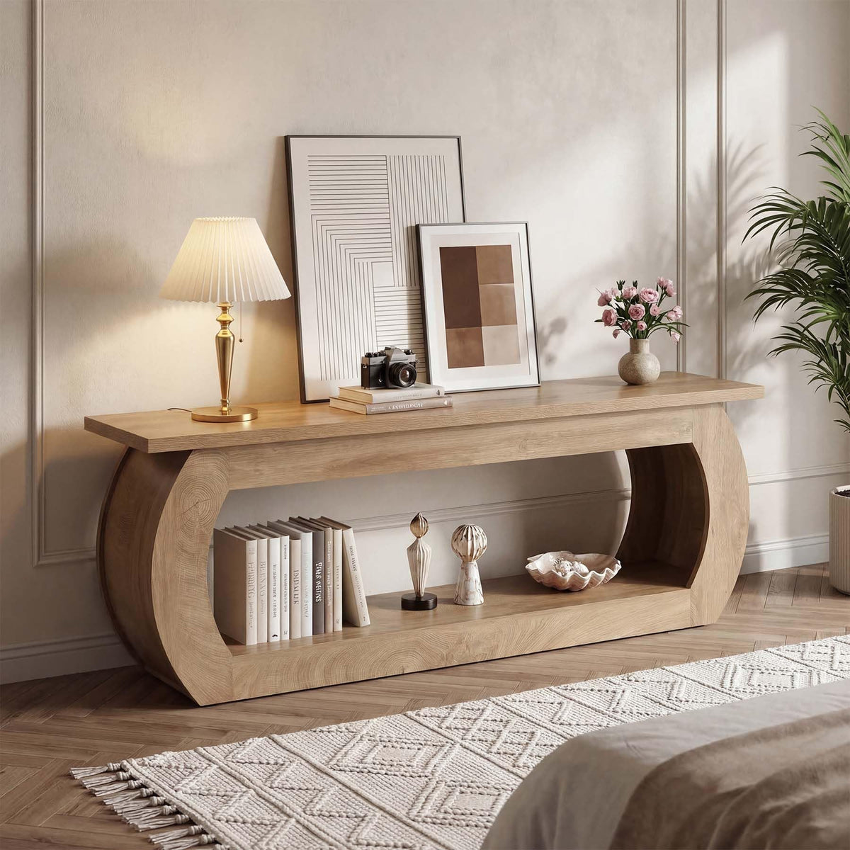 Rustic TV Stand with Storage
