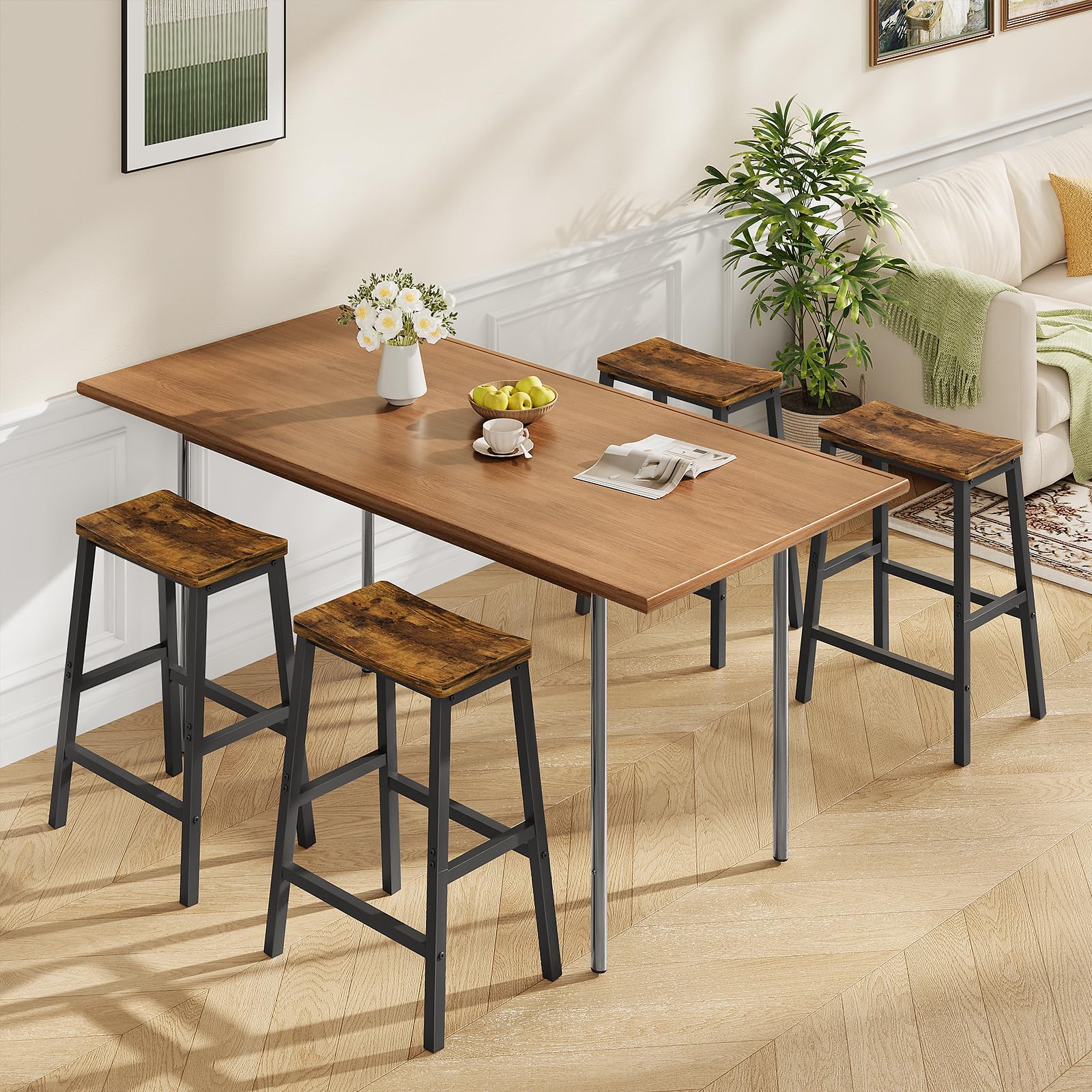 Industrial Bar Stools Set of 4