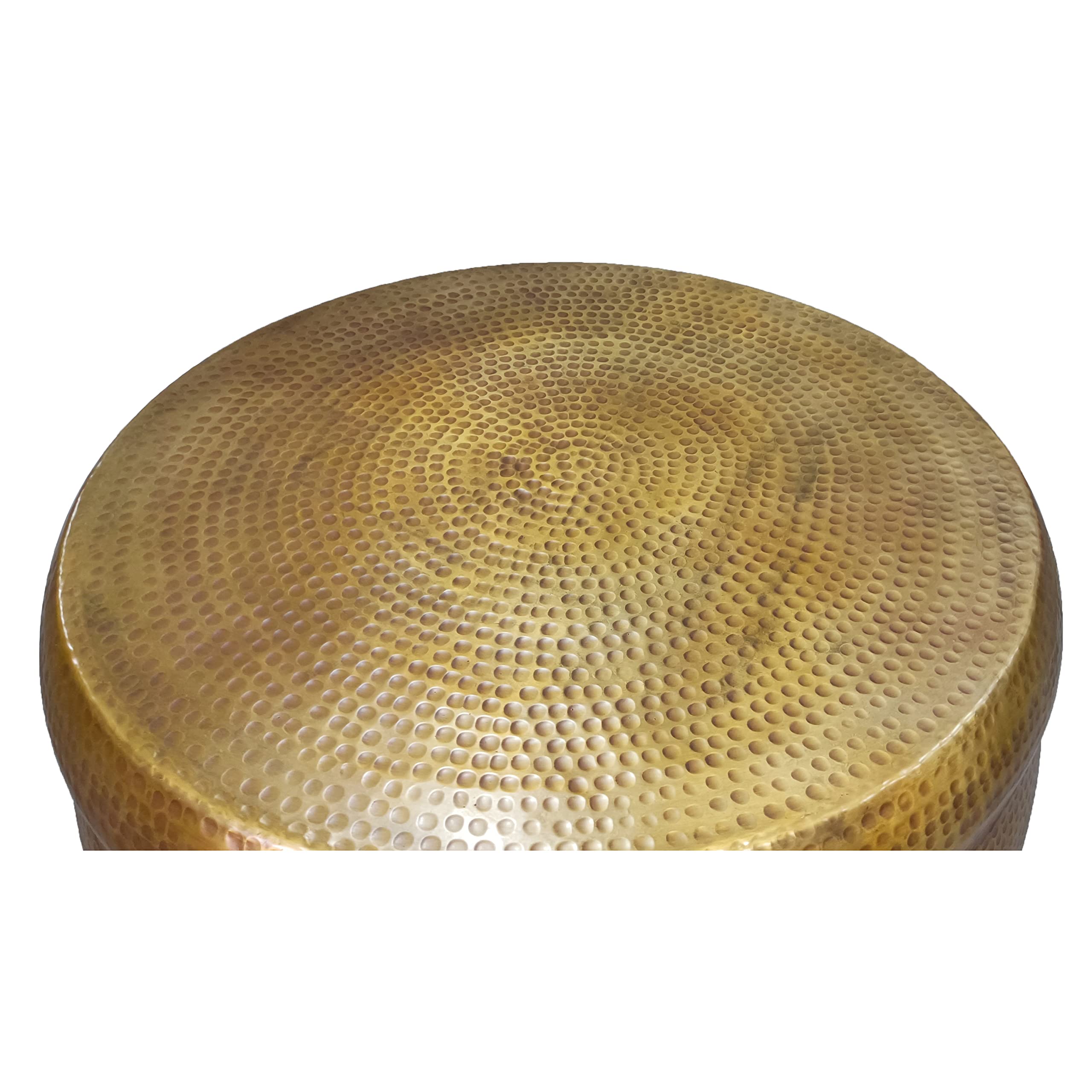 Round Antique Brass Coffee Table – 32 Inch