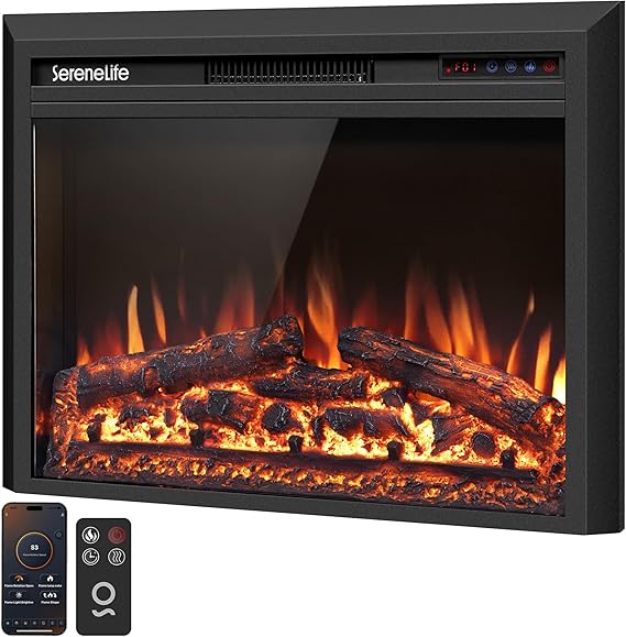 36" Electric Fireplace Insert with Heater