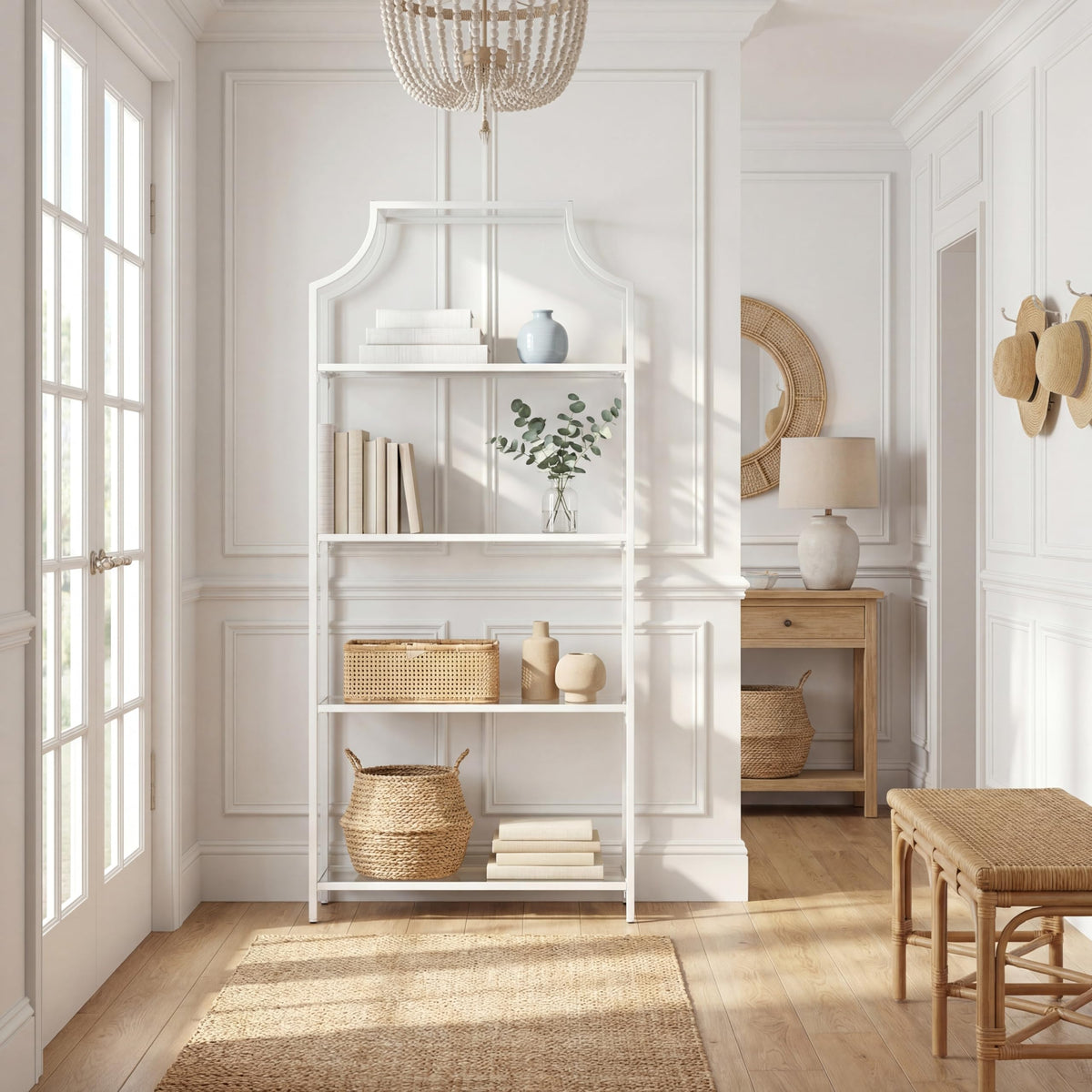 White 4-Tier Bookshelf