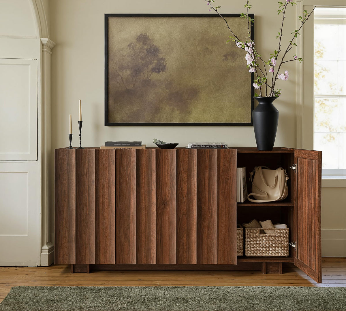 Walnut Wavy Sideboard