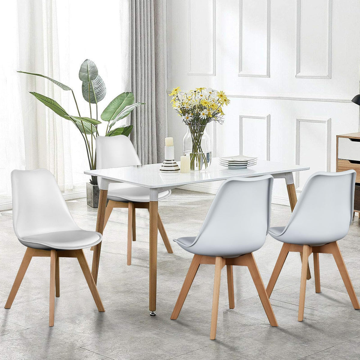 OLIXIS Dining Chairs Set of 8, PU Leather Accent Chairs for Living Room