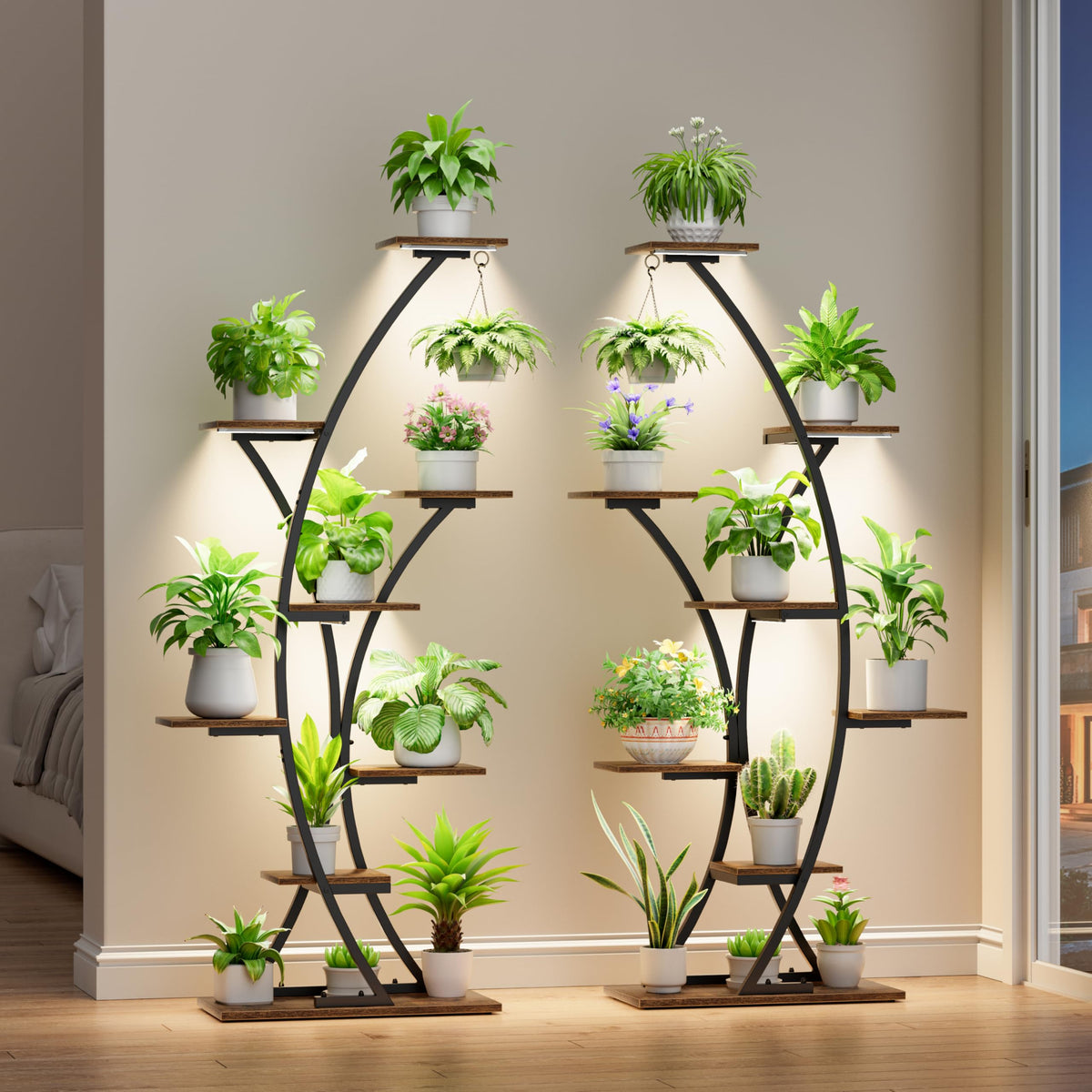 Plant Stand Set with Grow Lights