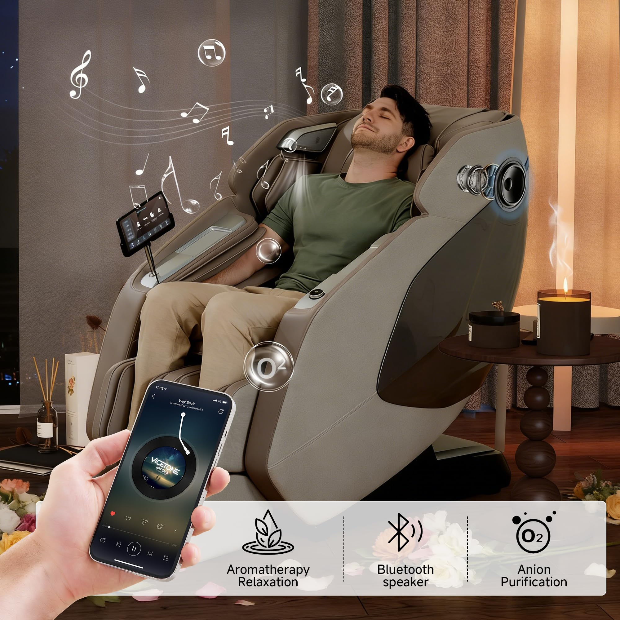 4D Massage Chair Full Body Zero Gravity Recliner