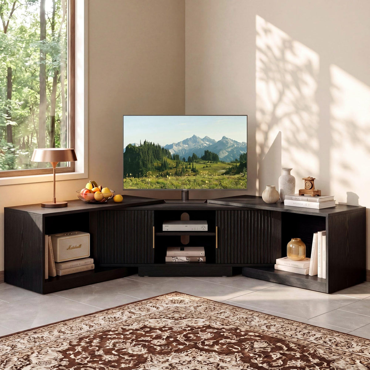 Extendable Fluted TV Stand