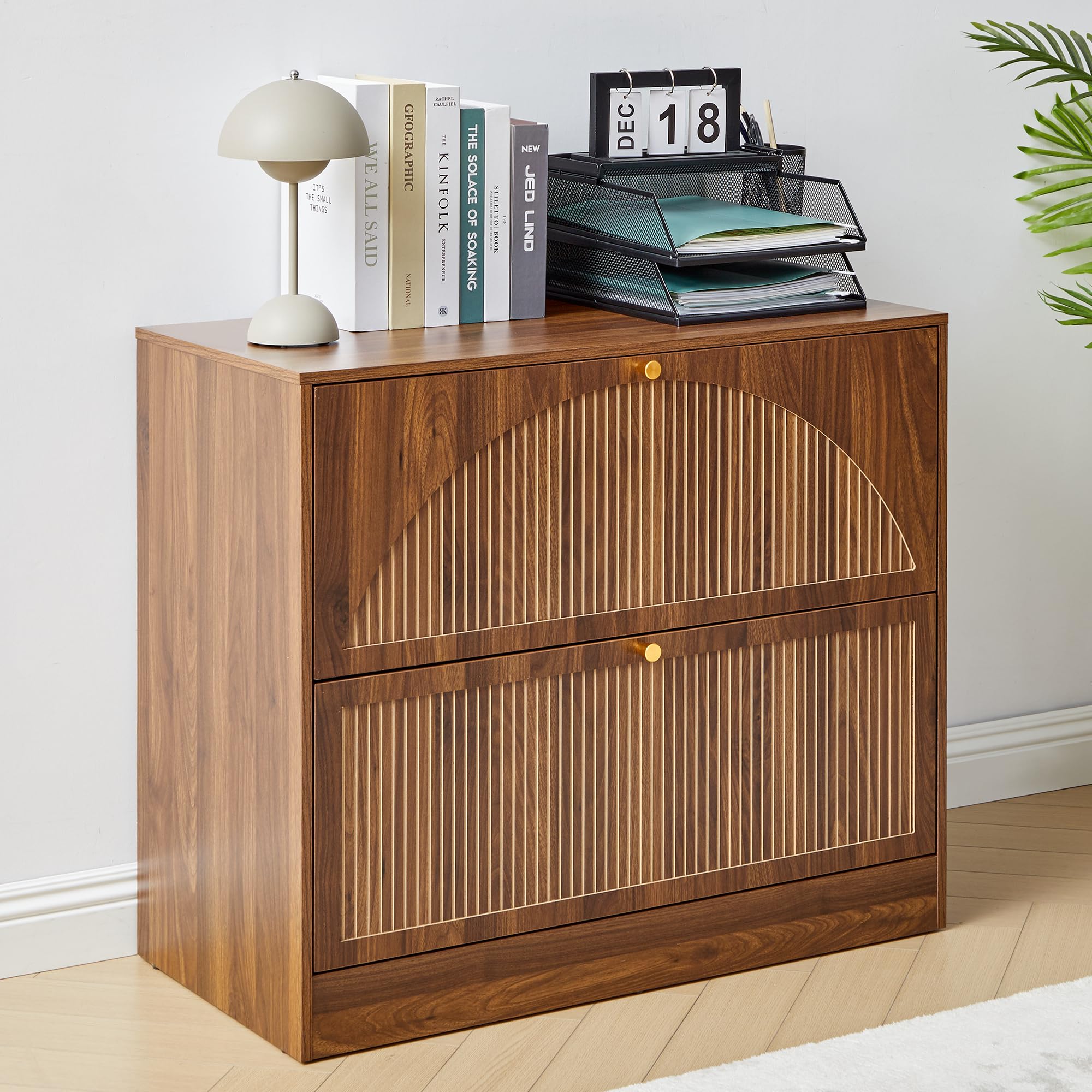 2-Drawer Lateral File Cabinet with Fluted Panel