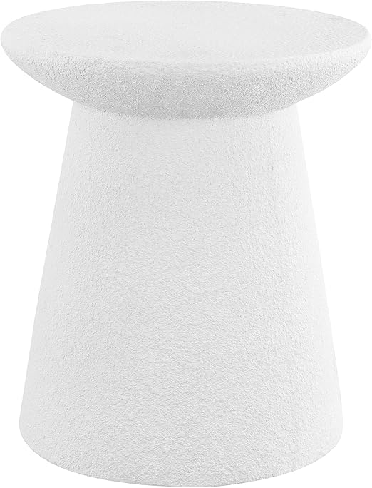 Poly-Resin Drum Pedestal Accent Table