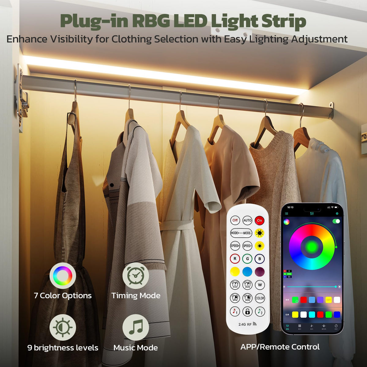 4-Door LED Wardrobe