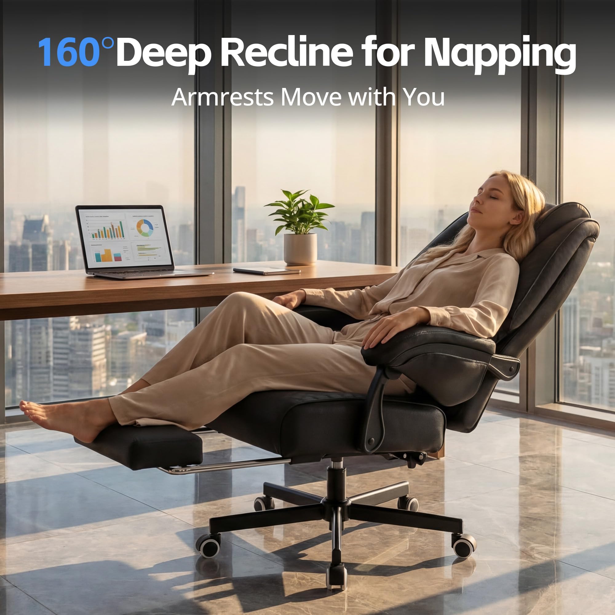 Big & Tall Gaming & Office Chair with Footrest & Lumbar Support
