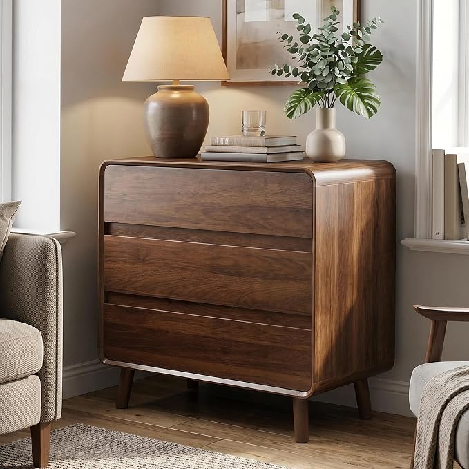 Walnut 5-Drawer Dresser