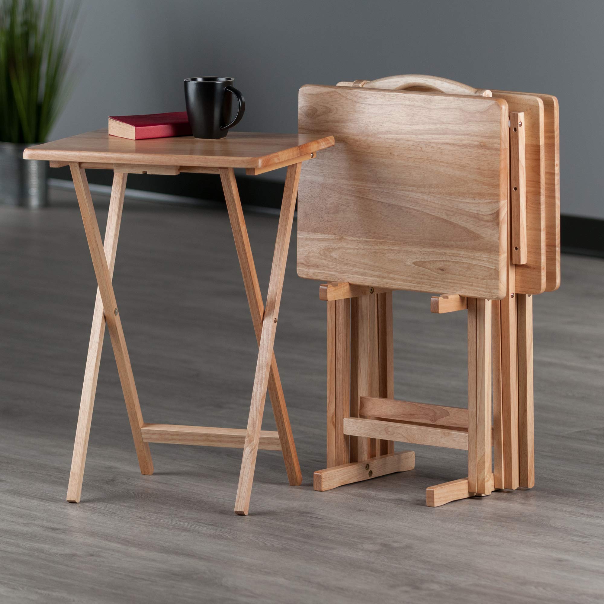 Folding Snack Table Set, 5-Piece